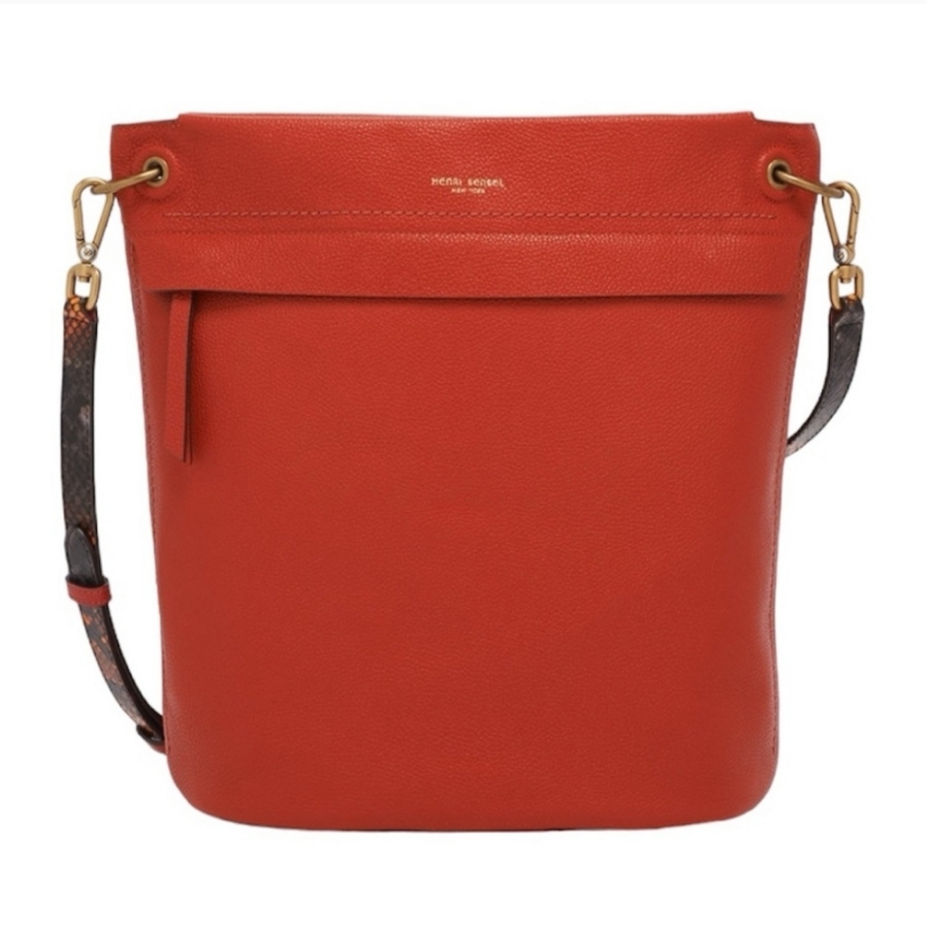 Euc! Henri Bendel Large Leather Bucket Bag/Crossbody